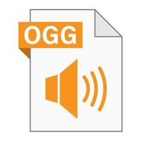 Modern flat design of OGG file icon for web vector