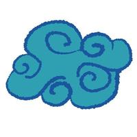 Scribble blue clouds, good for your graphic design resources. vector