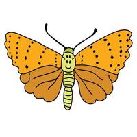 Beautiful yellow wings butterfly ,good for graphic design resources. vector