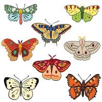 Sets of beautiful garden butterfly and moth ,good for graphic design resources. vector