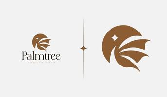 Palm Tree monoline. Universal creative premium symbol. Vector sign icon logo template. Vector illustration