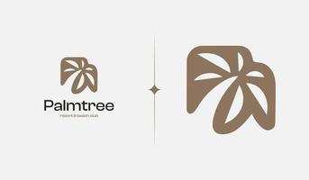 Palm Tree monoline. Universal creative premium symbol. Vector sign icon logo template. Vector illustration