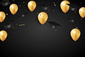 Happy Graduation Greeting Background Vector Illustration