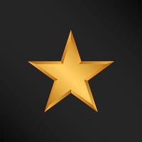 Shiny Gold thin Star Simple Bump Shape Simple Illustration vector