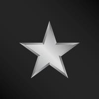 Shiny Silver thin Star Simple Bump Shape Simple Illustration vector