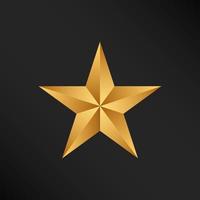 Shiny Gold Star Shape Simple Illustration vector