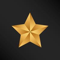 brillante oro grueso estrella forma sencillo ilustración vector