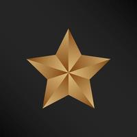 Shiny Bronze thick Star Shape Simple Illustration vector