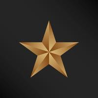 Shiny Bronze Star Shape Simple Illustration vector