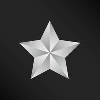 Shiny Silver thick Star Shape Simple Illustration vector