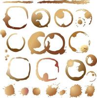 Cup stains of coffee Print vector