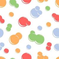 vector illustration seamless pattern figured colored soap bubbles on white background