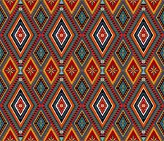 Colorful ethnic folk geometric seamless pattern in vector illustration design for fabric, mat, carpet, scarf, wrapping paper, tile and more