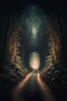 there is a light at the end of the tunnel. . photo