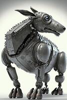 close up of a robot dog on a white background. . photo