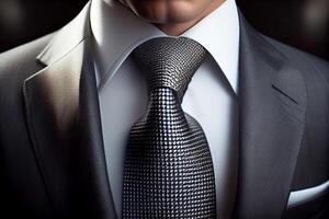 Jacket, tie, shirt, close-up, business style. photo