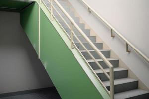 Green emergency staircase. Generate Ai photo
