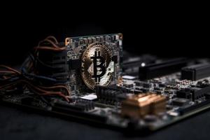Bitcoin mining. Generate Ai photo