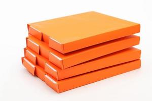 apilar naranja Pizza cajas generar ai foto