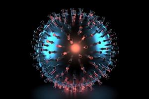 3d sphere ball virus. Generate Ai photo