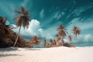 mar arena playa. generar ai foto