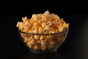 Fresh popcorn bowl. Generate Ai photo