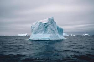 iceberg flotante. generar ai foto