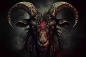 Bathomet goat demon. Generate Ai photo
