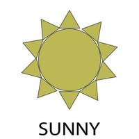 Sunny weather icon vector