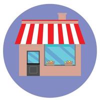 Icon shop building retail vector