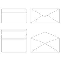 Envelope paper for letter open and close vector