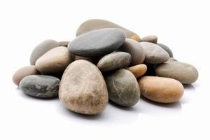River stones pile. Generate Ai photo