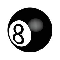 Black billiard ball Eight vector