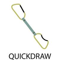 Quickdraw climbing icon vector