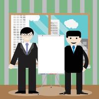 Business team show presentation vector