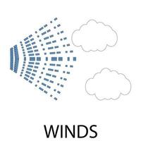 Icon weather winds vector
