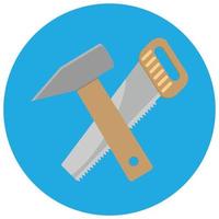 Icon saw hammer vector