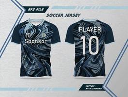 Modern soccer jersey template sport t-shirt design for racing, cycling, football, gaming, motocross and Double side Mockup Design vector