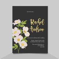 Wedding invitation card vector