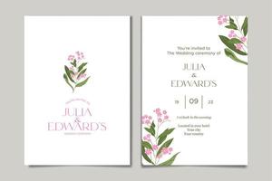 tarjeta de invitación de boda vector