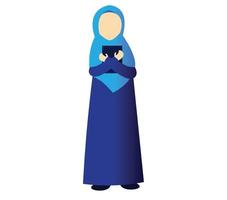 hijab mujer estudiar vector