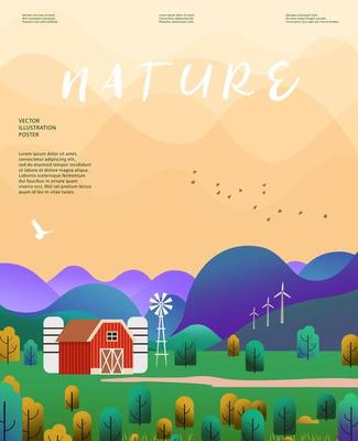 Nature and landscape. Vector illustration.