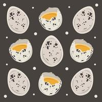 Raw quail egg vector illustration for graphic design and decorative element