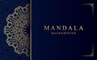 Golden arabesque mandala design background vector illustration
