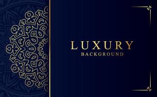 Luxury Arabic mandala design background in gold color vector