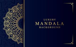 Luxury golden ornamental mandala background. Beautiful arabesque pattern mandala design vector