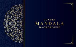 Luxury golden mandala design background in Arabic style vector