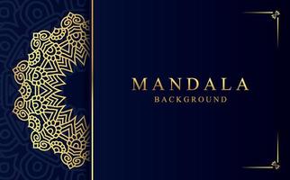 Luxury ornamental mandala background with golden arabesque pattern in Arabic style vector