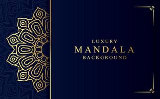 Luxury golden ornamental mandala background. Beautiful arabesque pattern mandala design vector