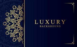 Luxury ornamental mandala background with golden arabesque pattern in Arabic style vector